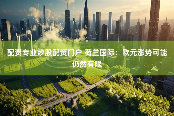 配资专业炒股配资门户 荷兰国际：欧元涨势可能仍然有限